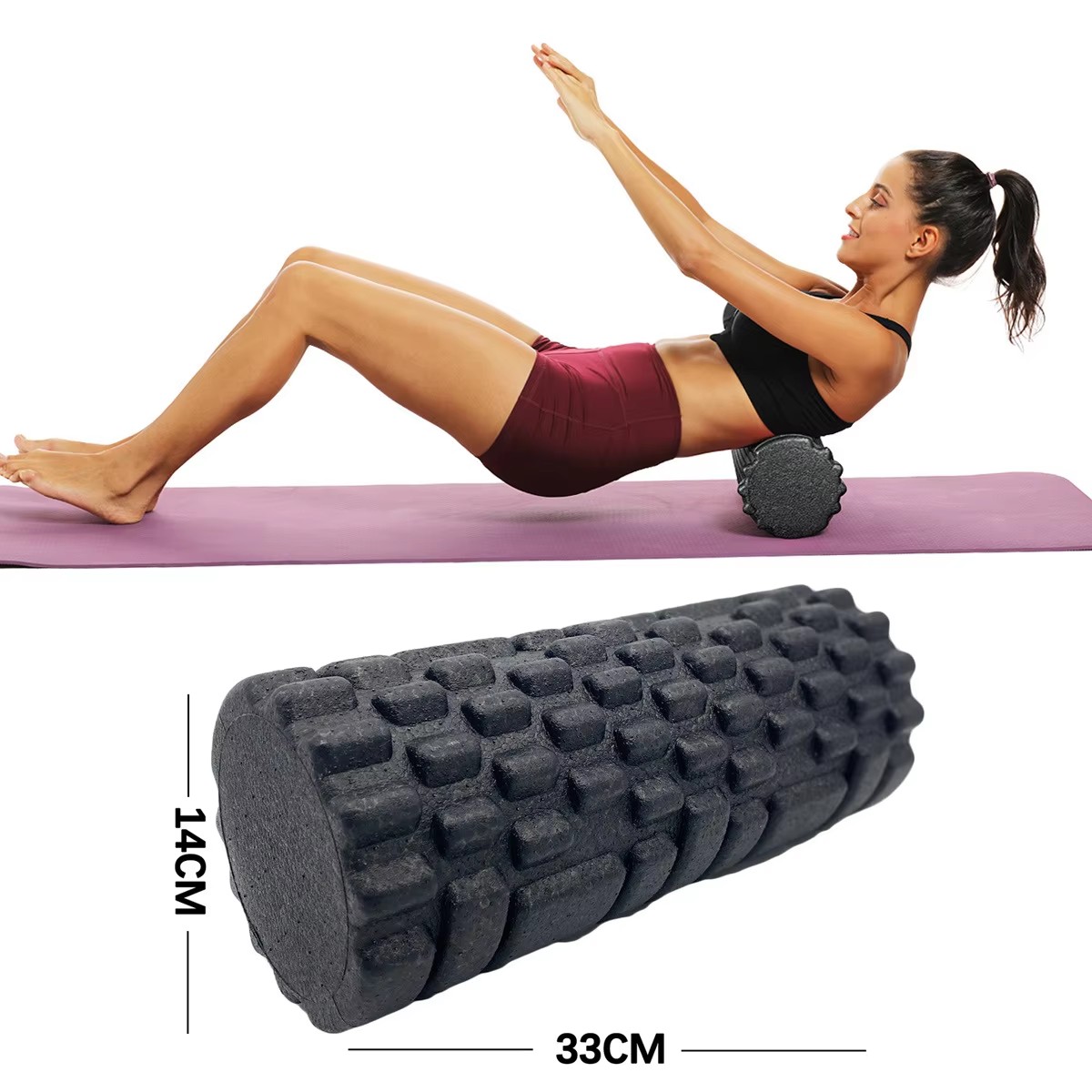 Vibrating Foam Roller - 30/33 سنتيمتر اللياقة البدنية رغوة الأسطوانة
