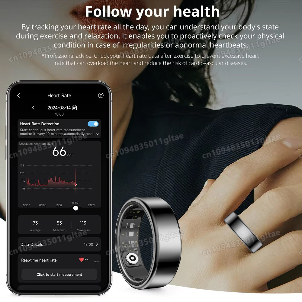 خاتم ذكي R10 مع علبة شحن للرجا - مراجعة Blood Oxygen Monitor وسعره