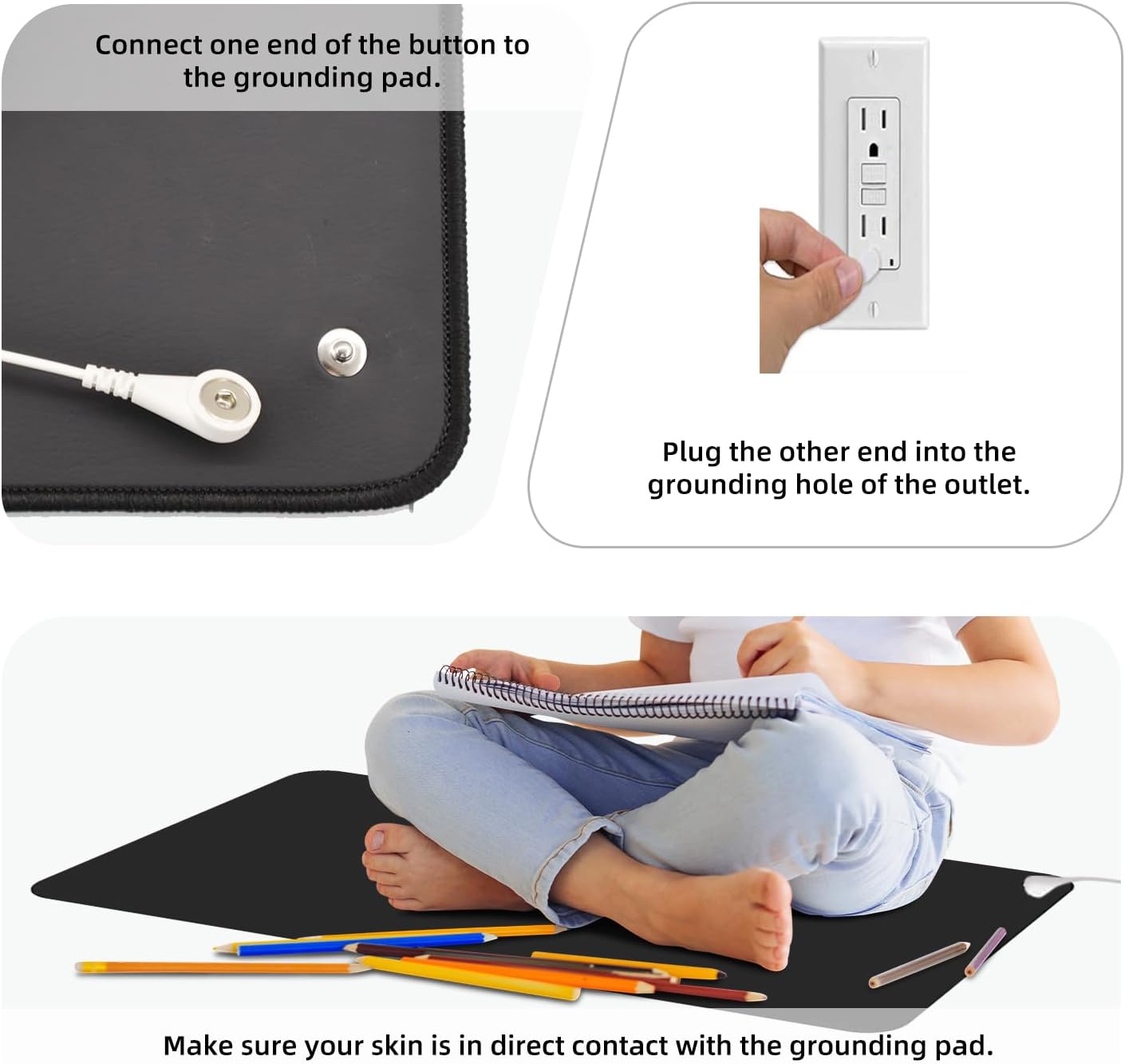 40X60CM حصيرة التأريض مع الحبل - مراجعة Health Wellness Energy وسعره