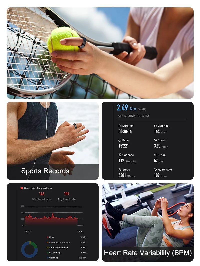 حلقة ذكية جديدة R09 مراقبة الص - مراجعة Blood Oxygen Monitor وسعره
